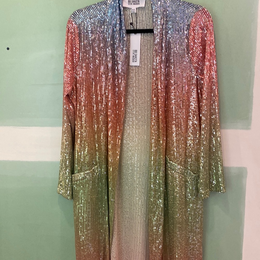 BB Dakota Multicolor Sequin Cardigan